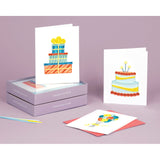 Set of handmade birthday quilling cards in a boxed set by Quilling Card, featuring colorful intricate paper designs.