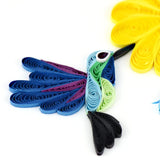 birthday hummingbird quilling card detail