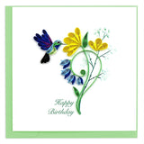 birthday hummingbird quilling card