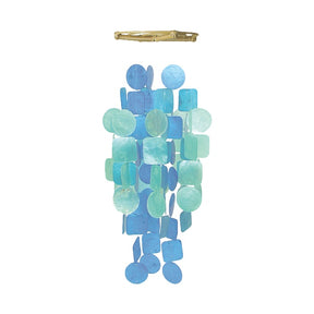 blue turq capiz chime medium