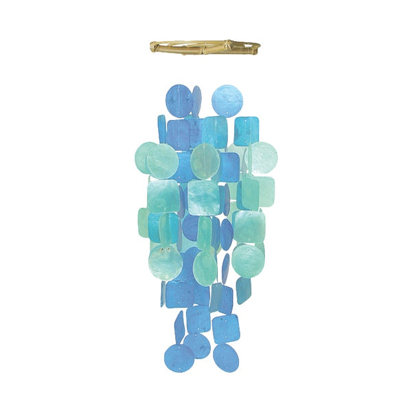 blue turq capiz chime medium