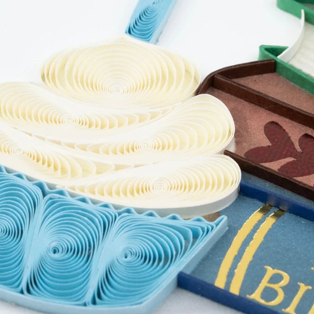 Books & Cupcake Birthday Quilling Card