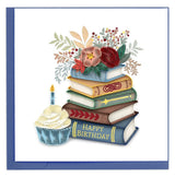 Books & Cupcake Birthday Quilling Card