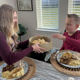 bread warmer basket thanksgiving meal