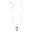 Elegant bridge pendant from Faire Collection, featuring a sleek design with a delicate chain and intricate detailing.