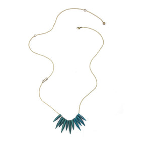 Faire Collection Brooklyn Necklace in Midnight Diver color, featuring a sleek, modern chain design with a stylish pendant.