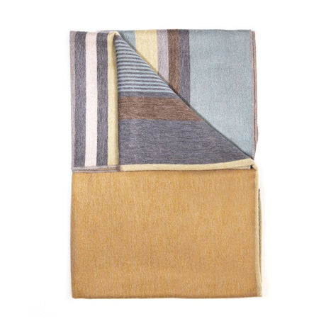 brushed alpaca throw gold rush