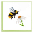 Colorful bumble bee quilling card featuring intricate paper art by Quilling Card, perfect for greeting or decorative purposes.