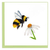Colorful bumble bee quilling card featuring intricate paper art by Quilling Card, perfect for greeting or decorative purposes.