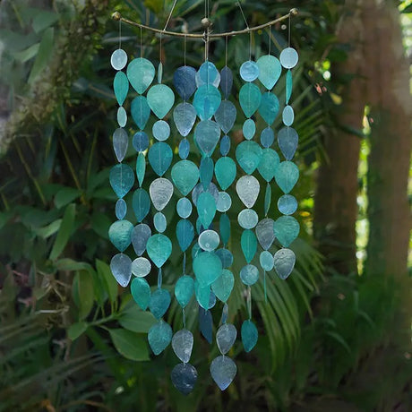 capiz chime leaf teal