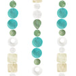 Capiz shell strand in spring meadow colors from Zen-Zen, showcasing shimmering, translucent shells arranged in a decorative strand.