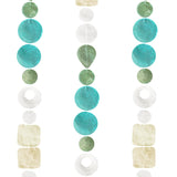 Capiz shell strand in spring meadow colors from Zen-Zen, showcasing shimmering, translucent shells arranged in a decorative strand.
