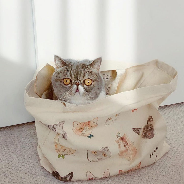 cat lover tote styled