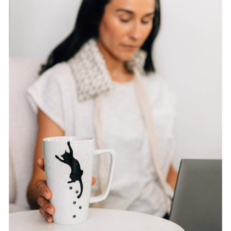 cat paw prints mug model