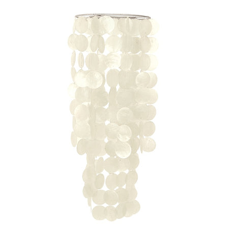 chandelier capiz chime white