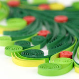 christmas tree quilling card detail
