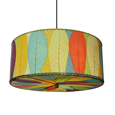 cocoa leaf drum pendant lamp multi