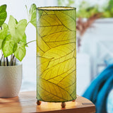 cocoa leaf table lamp green styled 1