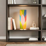 Cocoa Leaf Cylinder Leaf Lamp 24" - Multi