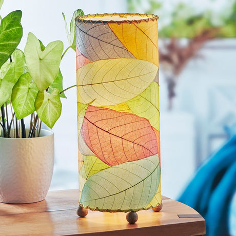 cocoa leaf table lamp multi styled