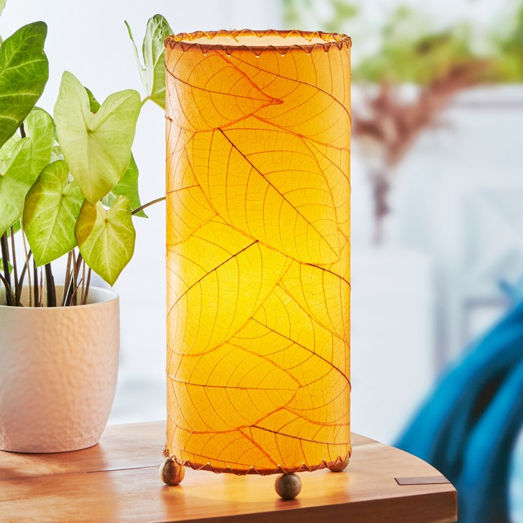 cocoa leaf table lamp orange styled 1