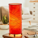 cocoa leaf table lamp red styled 1