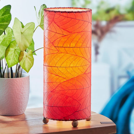 cocoa leaf table lamp red styled