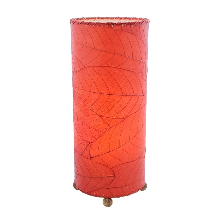 cocoa leaf table lamp red