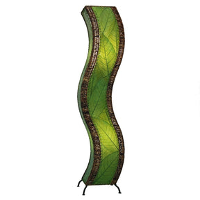 cocoa leaf wave lamp green