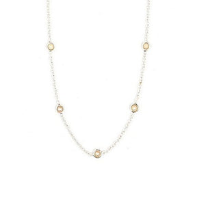 delicate pearl sterling necklace