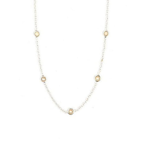 delicate pearl sterling necklace
