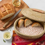 Curly Fern Bread Warmer Basket with Lid