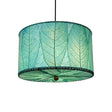 drum pendant leaf lamp blue 18inch
