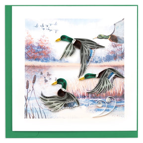 duck migration quilling card