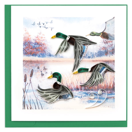 duck migration quilling card