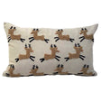 embroidered reindeer pillow