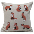 embroirdered fox pillow