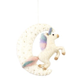 felt Unicorn Moon ornament