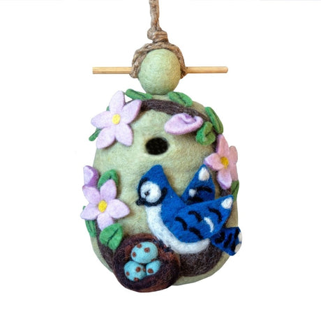 Felt Birdhouse Nesting Blue Jay