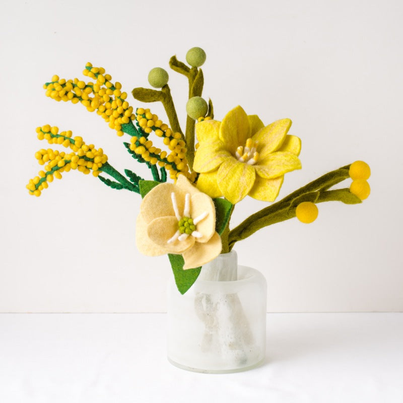 felt flower bouquet citrus zest