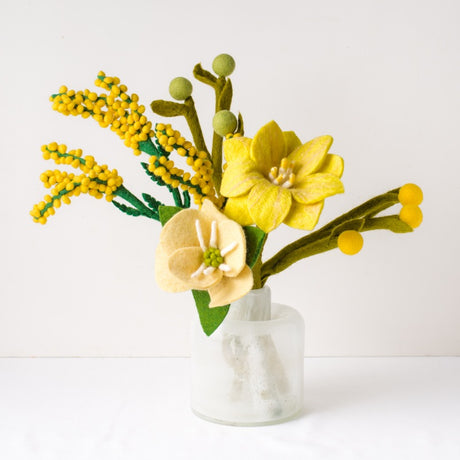 felt flower bouquet citrus zest