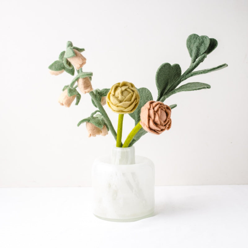 felt flower bouquet mango twist