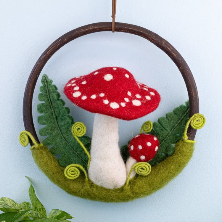 felt forest ring red toadstool 1