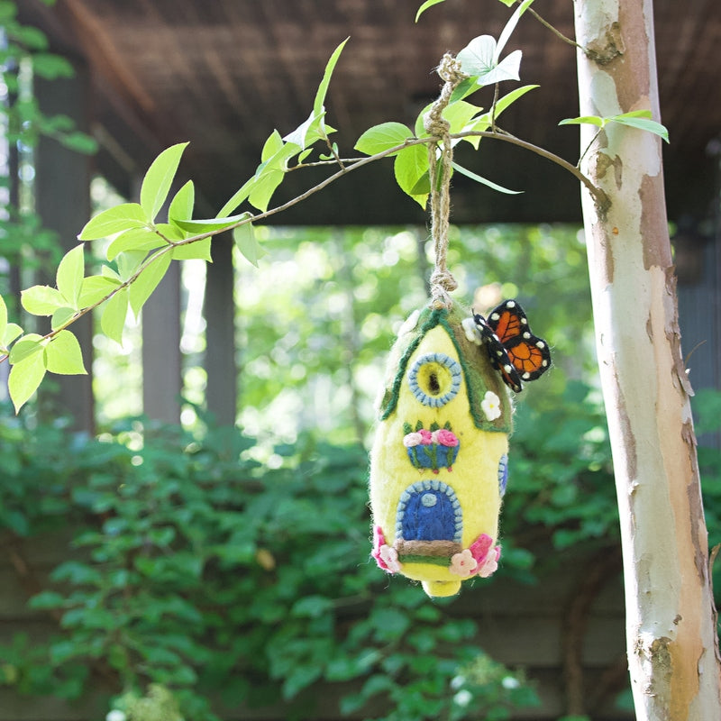 Felt Birdhouse Monarch Cottage