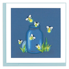 fireflies quiling card