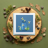 Colorful Fireflies Quilling Card by Quilling Card featuring intricate paper-crafted firefly designs on a greeting card.