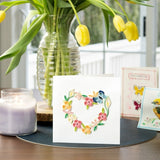 floral heart quilling card styled