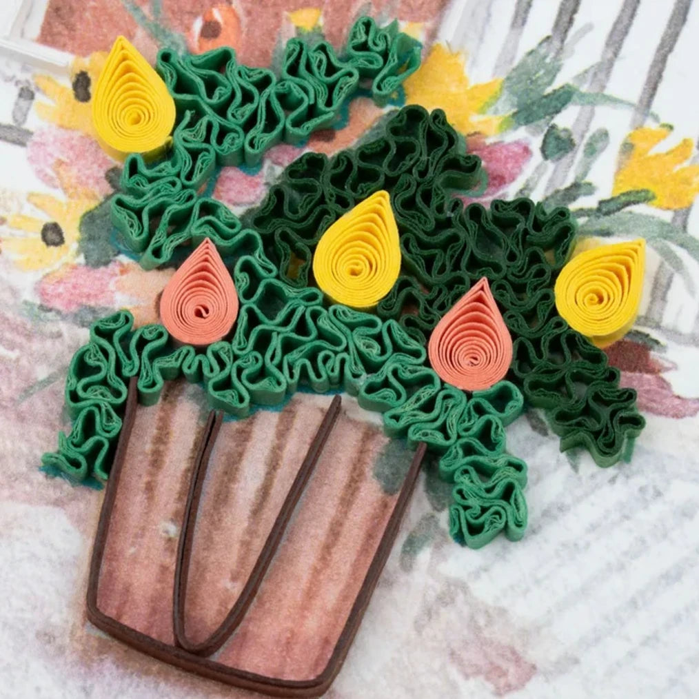 Flower Cart Quilling Card