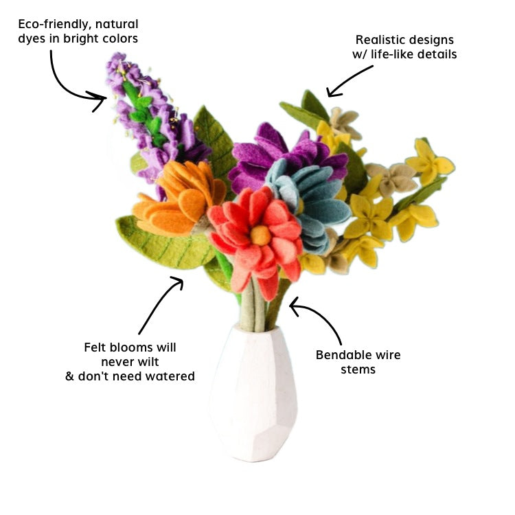 Garden Party Felt Flower Bouquet