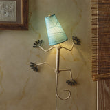 gecko wall lamp blue styled